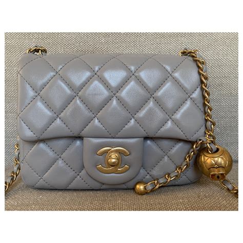 chanel light grey bag|chanel classic grey flap bag.